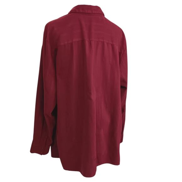 GLORIA VANDERBILT 2X Light Faux Suede Top Blouse Shirt Bronze Snaps Western Red - Picture 10 of 11